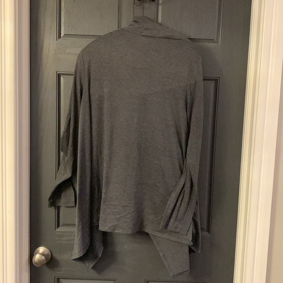Bobeau gray wrap cardi size L - Picture 5 of 5